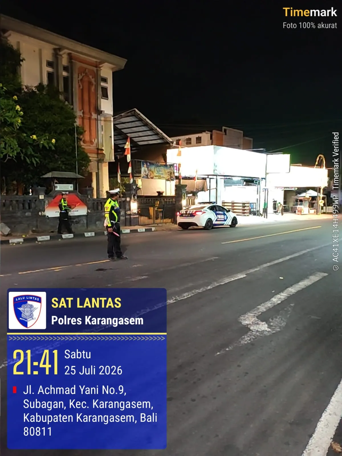 Cegah Balap Liar Sat Lantas Polres Karangasem  Gelar Patroli pada Malam Minggu