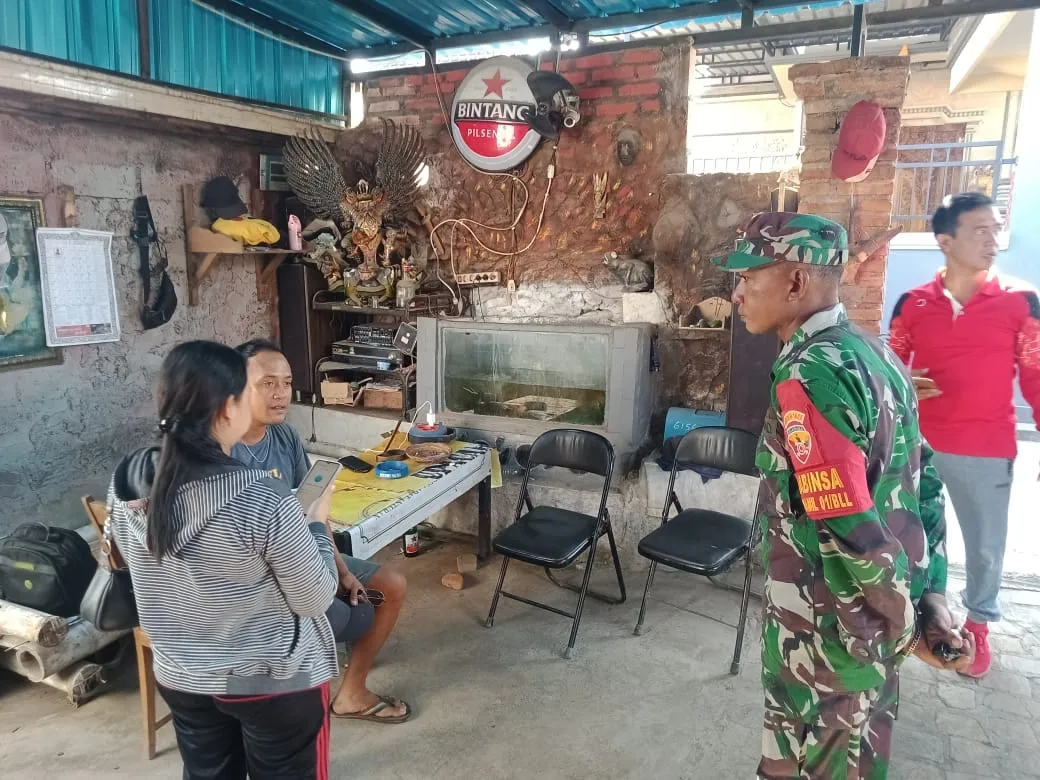 Wujud Kepedulian kepada Warga, Babinsa Anturan Dukung Percepatan Pendataan Perlinsos