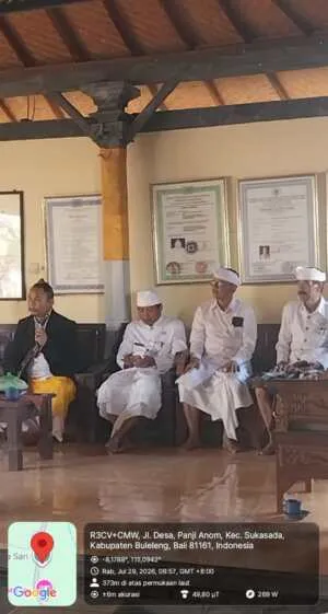 Babinsa Panji Anom Pastikan Upacara Dewa Yadnya Berlangsung Aman dan Kondusif