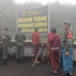 Satukan Semangat Gotong Royong, Kodim 1623/Karangasem Libatkan Ratusan Peserta Bersihkan Pura Lempuyang