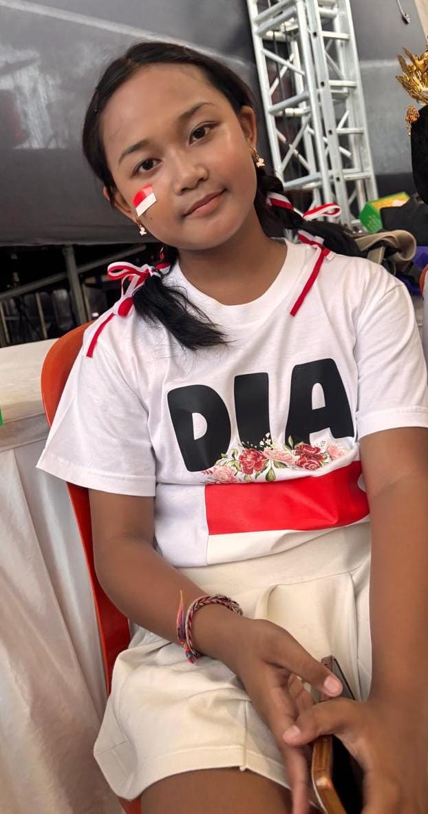 Gadis Cilik Legian Tampil Memukau di Gema Kemerdekaan, NINYOMAN AYUDIA TRISIA ARIBAYU atau disapa (DIA) Meriahkan Panggung Akbar Pantai Legian