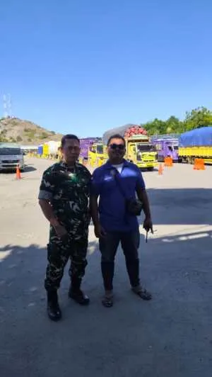 Pengamanan Obvitnas Pelabuhan Poto Tano Berjalan Optimal, Aktivitas Penyeberangan Lancar