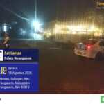 Sat Lantas Polres Karangasem Laksanakan Pengaturan Pada Malam Hari