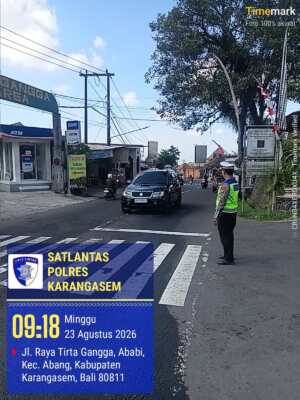 Sat Lantas Melaksanakan Pengamanan di Obyek Wisata Tirtagangga