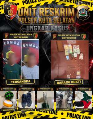 Gerak Cepat Polsek Kuta Selatan Ungkap Curat, Dua Pelaku Diamankan