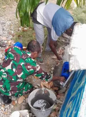 Sinergi Babinsa dan Warga Wujudkan Fasilitas Air