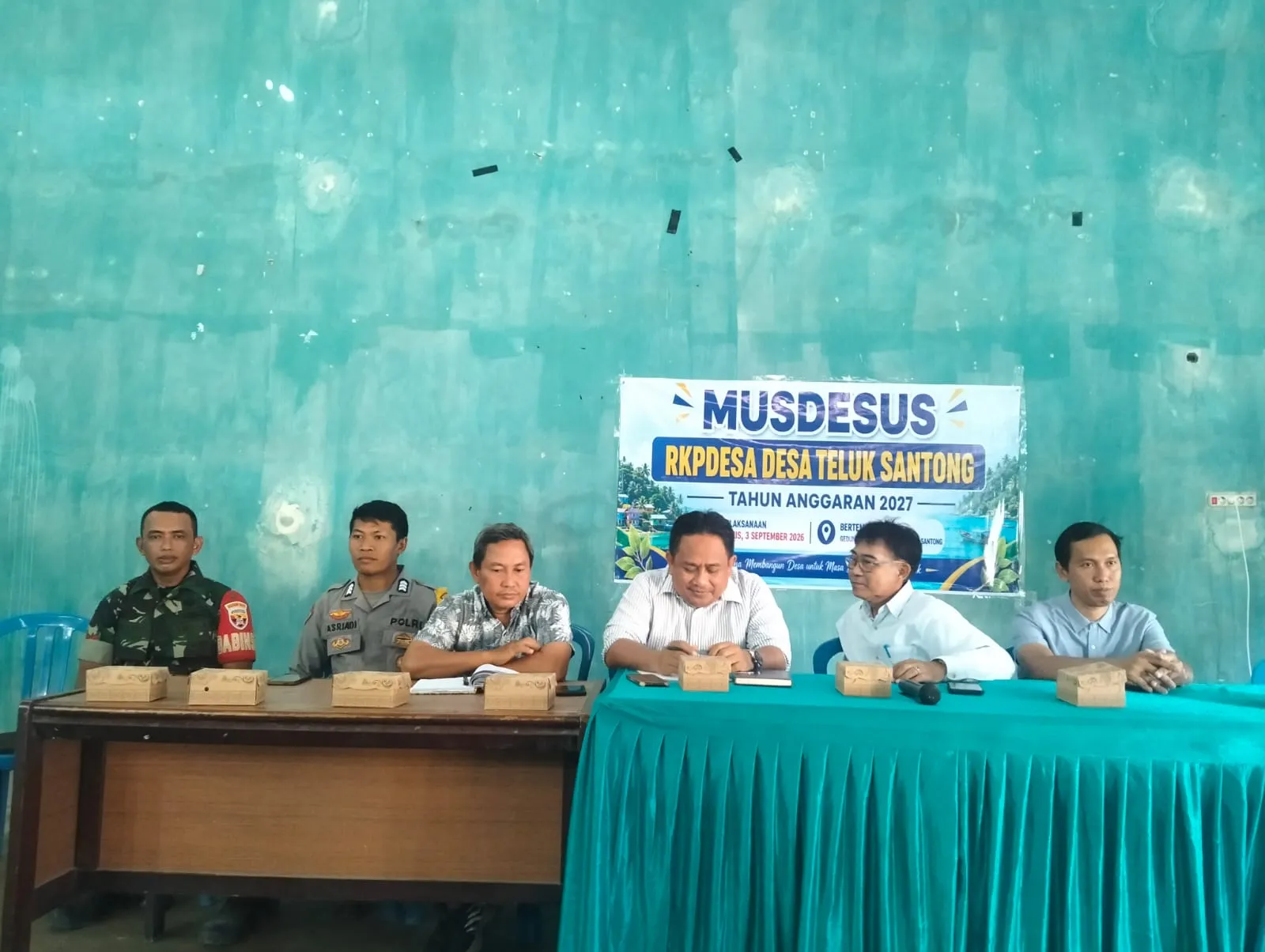 Musdesus RKPDESA 2027 Digelar, Babinsa Teluk Santong Tekankan Skala Prioritas