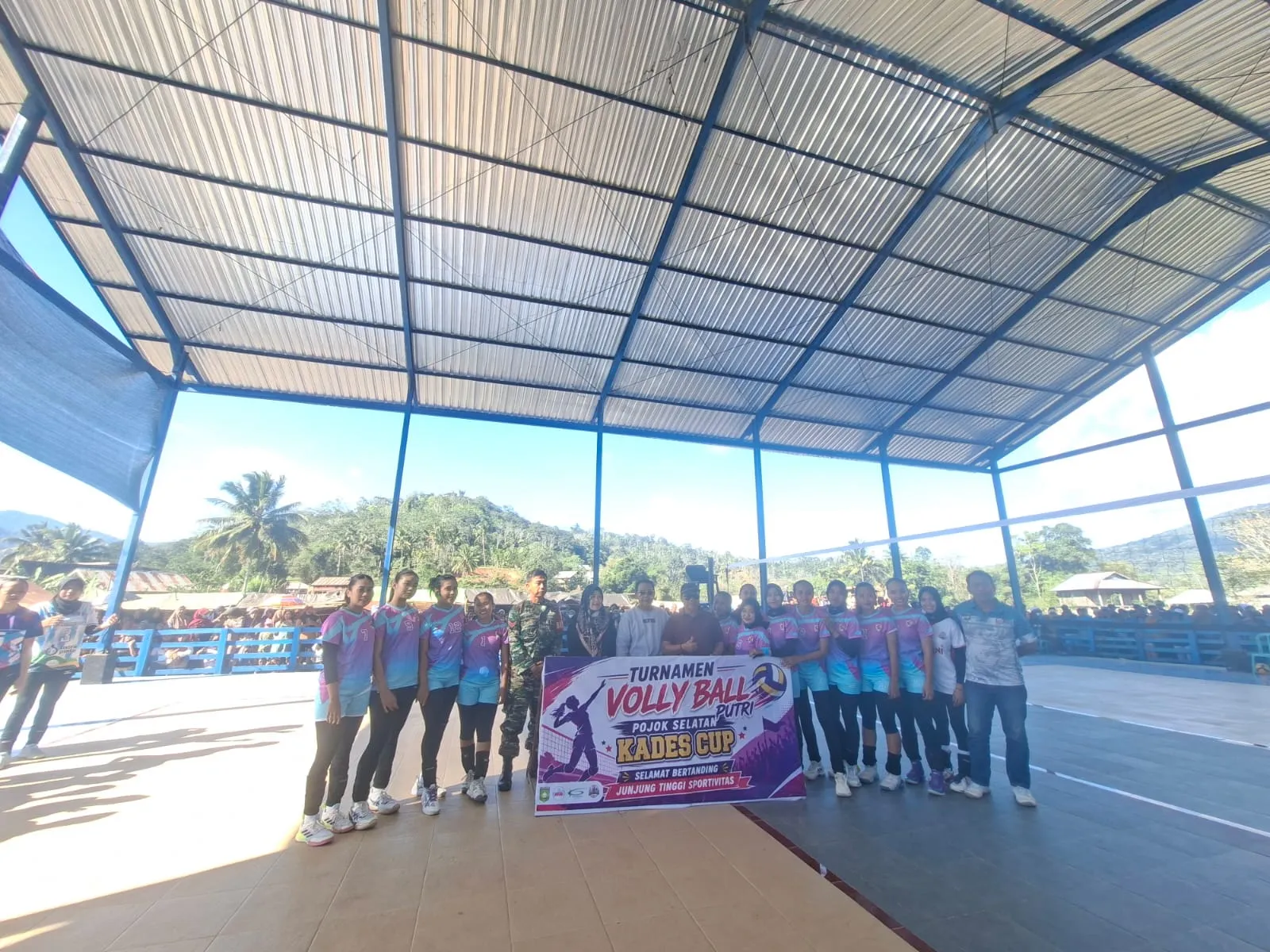 ‎Babinsa Lebangkar Dorong Semangat Olahraga dan Sportivitas Generasi Muda melalui Kades Cup