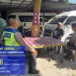 Polantas Menyapa, Unit Kamsel Sat Lantas Polres Karangasem Laksanakan Dialogis terhadap Pengandara Travel