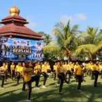 Semarak Hari Lalu Lintas Bhayangkara ke-71, Polres Bangli Gelar Olahraga Bersama dan Aksi Donor Darah