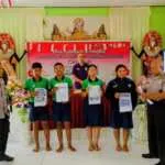 Unit Binmas Polsek Bangli Sosialisasikan SMA Kemala Taruna Bhayangkara ke 160 Siswa SMPN 2