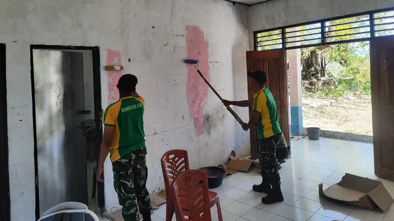 Yonarmed 12 Kostrad Hadir Dukung Posyandu Mandiri Tingkat Provinsi di Desa Kewar