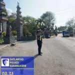 Demi Kelancaran Lalulintas, Sat Lantas Polres Karangasem Laksanakan Pengamanan Obyek Wisata Taman Sukasada Ujung