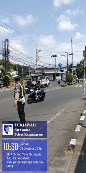 Personil Lantas Laksanakan Gatur Pagi Demi Ketertiban dan Kelancaran Arus Lalin di Ktl 1 Subagan