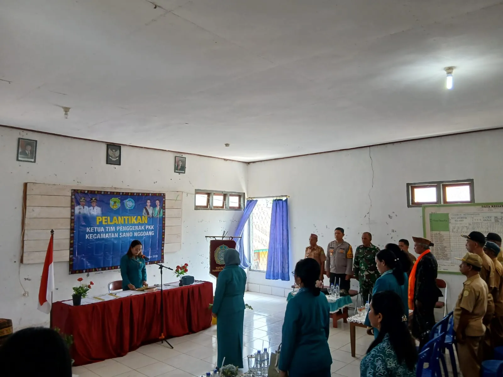 Wujudkan Keluarga Sejahtera dan Masyarakat Mandiri, Babinsa Lembor Ikuti Pelantikan Ketua TP.PKK Kecamatan Sano Nggoang